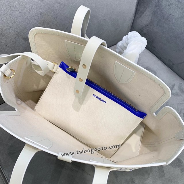 Burberry專門店新款帆布購物袋 巴寶莉棉質帆布手提托特包 yxb1414